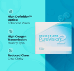 Bausch & Lomb Purevision2 Contact Lens - Spherical | Monthly Disposable | Silicone Hydrogel Material | (Pack of 6) - Image 2