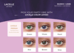 Bausch & Lomb Lacelle Premium Color Contact Lens | with Power | Monthly Disposable| Hydrogel Material | (Pack of 1) - Image 2