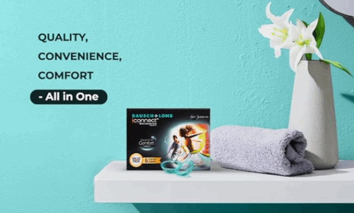 Bausch & Lomb Iconnect Contact Lens - Spherical | Monthly Disposable | Hydrogel Material | (Pack of 6) - Image 4