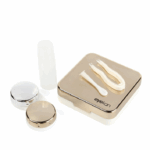 Elivate Contact Lens Case Container Kit with Mirror Golden