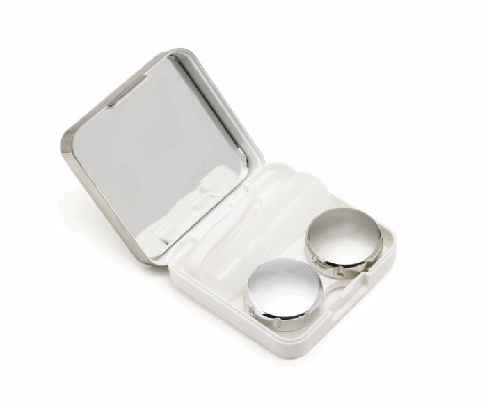 Elivate Contact Lens Case Container Kit with Mirror Golden - Image 2