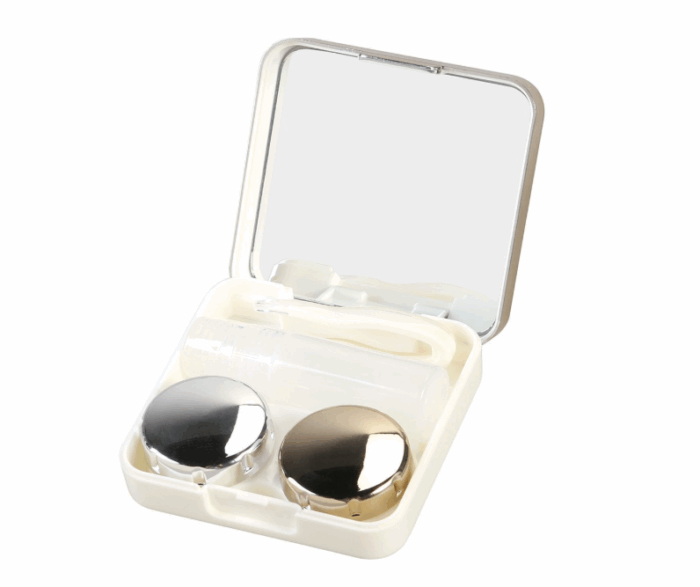 Elivate Contact Lens Case Container Kit with Mirror Golden - Image 4
