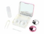 Elivate Contact Lens Case Container Kit with Mirror Pink - Image 3