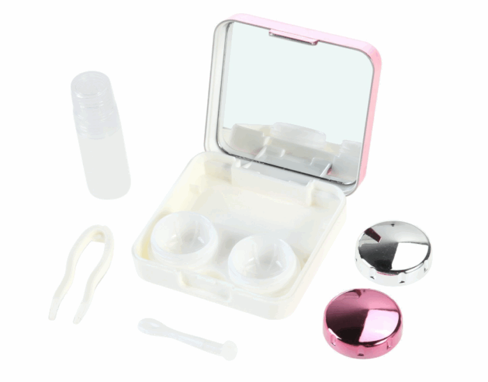 Elivate Contact Lens Case Container Kit with Mirror Pink - Image 3