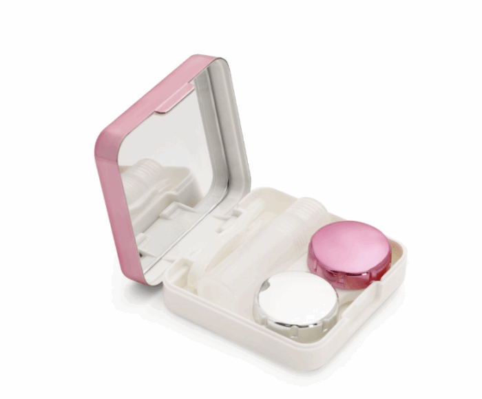 Elivate Contact Lens Case Container Kit with Mirror Pink - Image 4