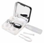 Elivate Contact Lens Case Container Kit with Mirror Black - Image 2