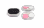 VIVID VividVisionInt® Mini Portable Contact Lens case Container Kit with Tweezer Applicator & Lens Stick and Daily Usable in Travelling Portable Lens Box Easy to Carry LC 3023-B-BLACK - Image 5