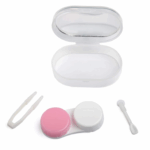 VIVID VividVisionInt® Mini Portable Contact Lens case Container Kit with Tweezer Applicator & Lens Stick and Daily Usable in Travelling Portable Lens Box Easy to Carry LC 3023-B-BLACK