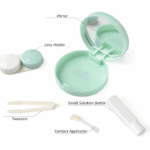 Elivate Contact Lens Case Container Kit with Mirror SEA GREEN