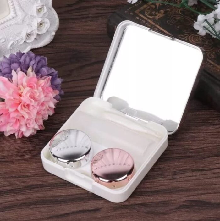 Elivate Contact Lens Case Container Kit with Mirror Light Pink - Image 4