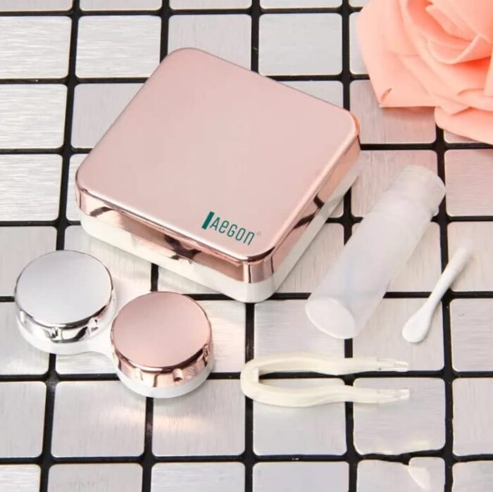 Elivate Contact Lens Case Container Kit with Mirror Light Pink - Image 5