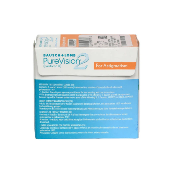 Bausch & Lomb PureVision2 Toric Contact Lens – Astigmatism Monthly Disposable - Image 3